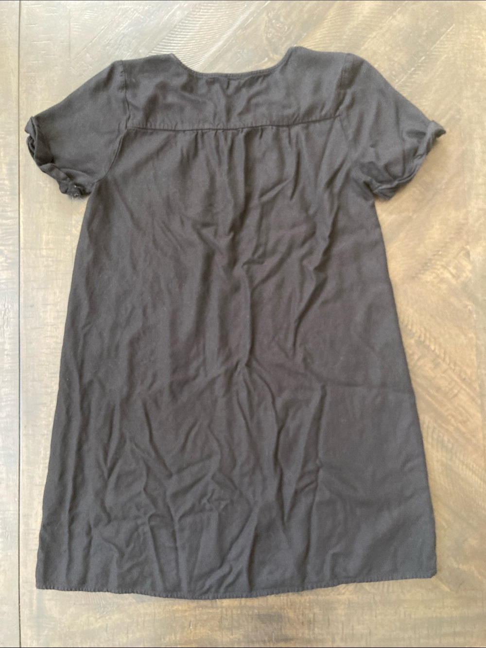 Lucky Brand Black Lace-Up Short Sleeve Dress - Picture 3 of 3